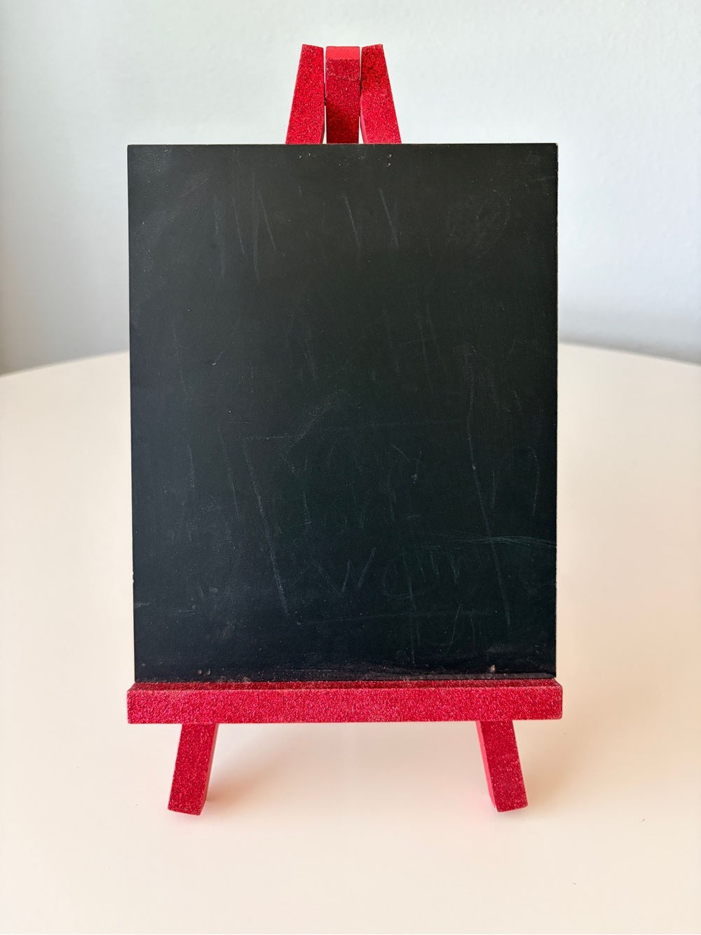 Mini Chalkboard Easel in Red and Black